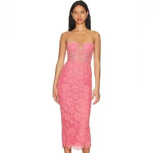 Sau Lee Renee Dress in Coral